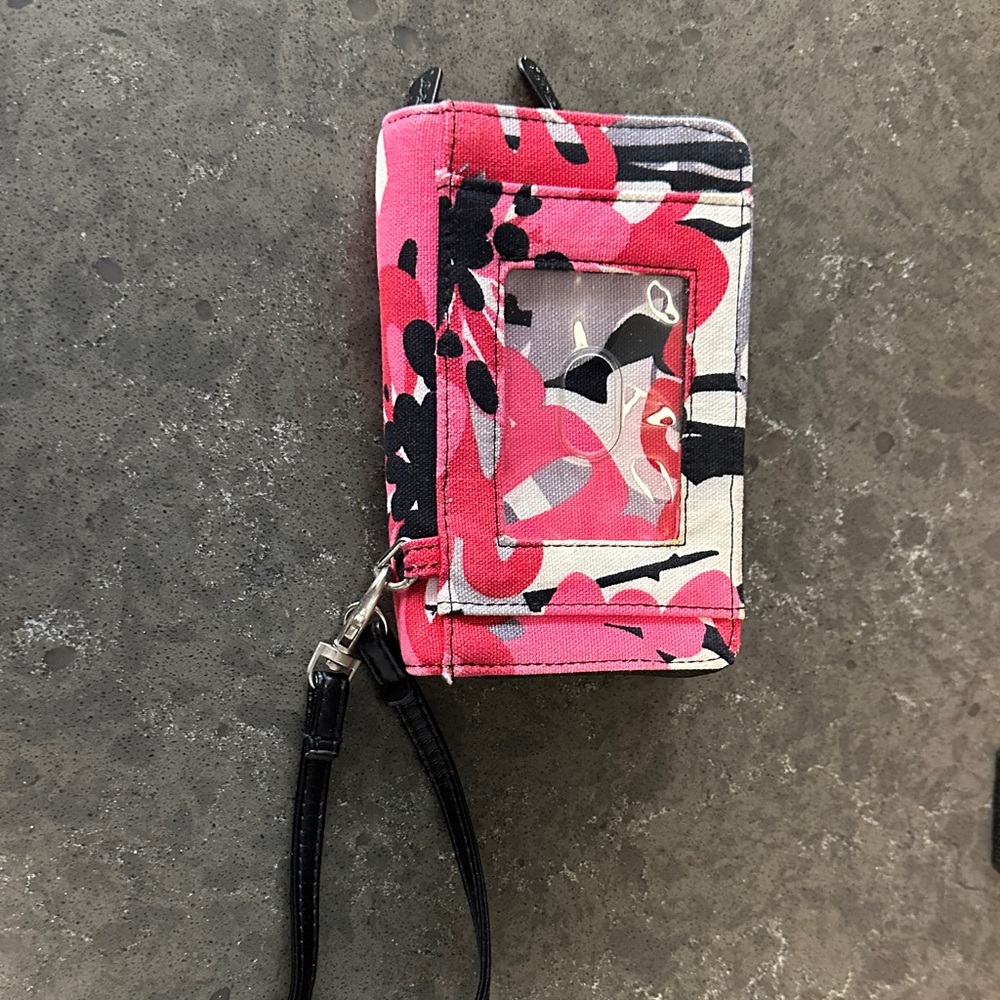 Thirty-One Wristlet: Stylish Pink/ Red  and Black